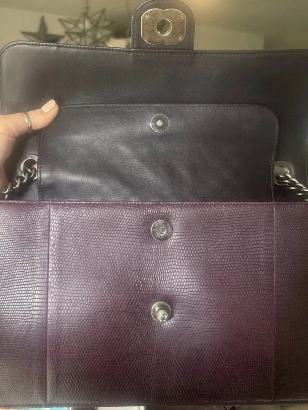 Rare Piece of CHANEL Craftsmanship — Prune Lizard Perfect Edge Flap